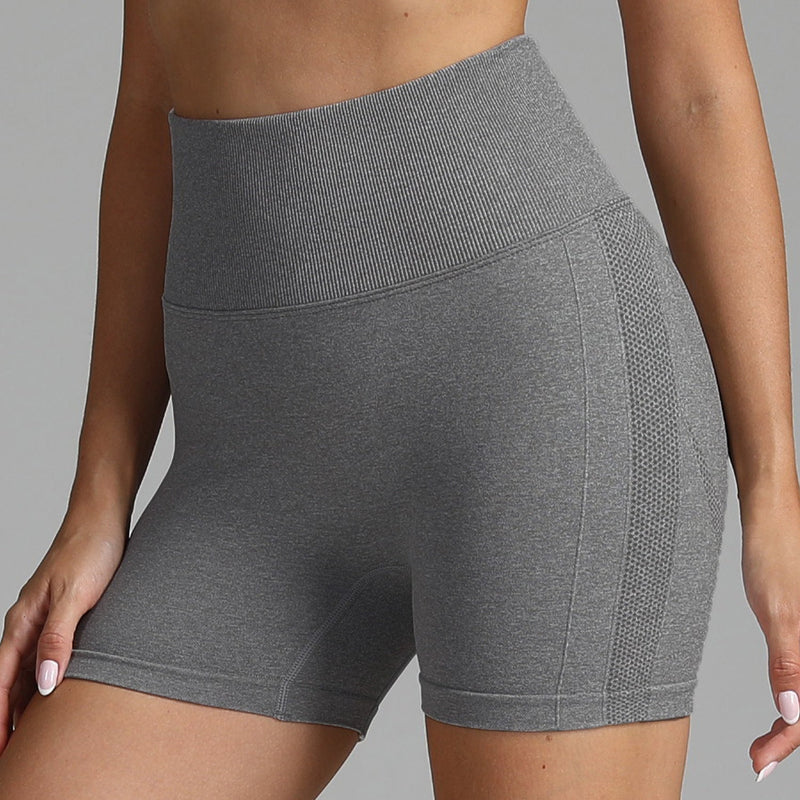 Mia Fitness-Shorts | Hochtaillierte, schmale Stretch-Fitnessshorts für Damen