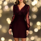 Luna Dress | Schicker Silvesterparty-Kleid mit Pailletten für Damen