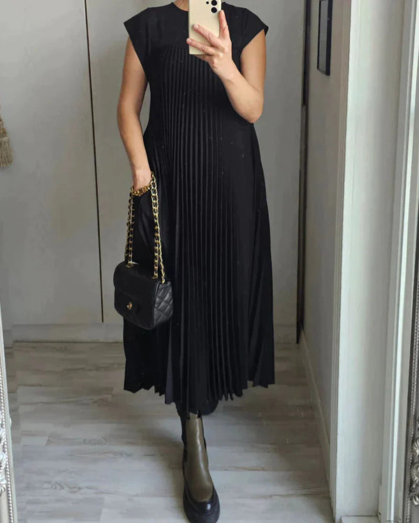 Simona Kleid | Elegantes langes ärmelloses Kleid in lockerer Passform