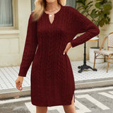 Amber Kleid | Lässiges Strickkleid mit Zopfmuster