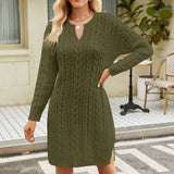 Amber Kleid | Lässiges Strickkleid mit Zopfmuster