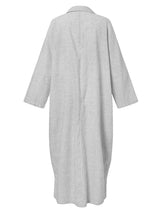 Elena Gestreiftes Kleid | Lässiges oversized Maxi-Kleid mit langen Ärmeln für Damen