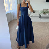 Martina Elegantes Kleid | Modernes ärmelloses Maxikleid mit hoher Taille für Frauen