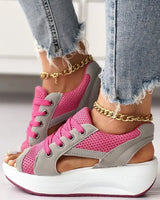 Dianna Sandalen | Trendy Offene Sneakers/Sandalen mit Schnürsenkeln und dicker Sohle für Damen