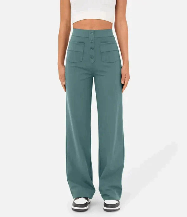 Naomi Pants | Stylische trendige Stretch-Hose mit hoher Taille für Frauen