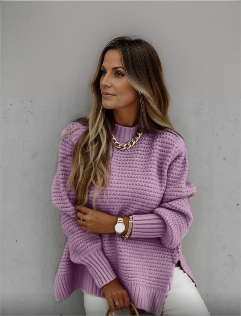 Leodoni Pullover | Weicher Gestrickter Pullover für Damen