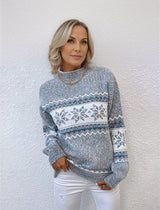 Felina Winter Pullover | Trendiger Warmer Pullover für den Winter mit Schneemuster