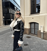 Clara Lederjacke | Stilvoller Look für die kalten Tage mit Pelzbesatz
