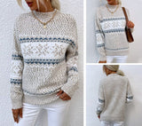 Nela Schnee Pullover | Eleganter warmer Winterpulli für die Feiertage