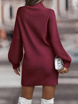 Carmen Sweater Dress | Elegantes Kleid mit weichem Rollkragen und weiten Ärmeln