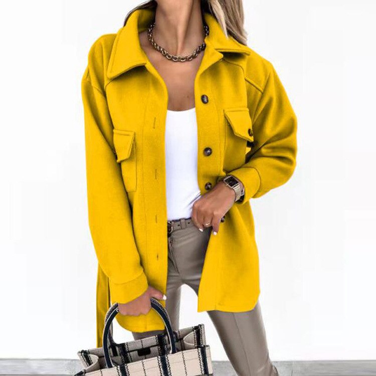 Zalana Wollmantel | Bequemer, hochwertiger langer Mantel für Frauen